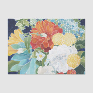 Papier Mousseline Florals de minuit III