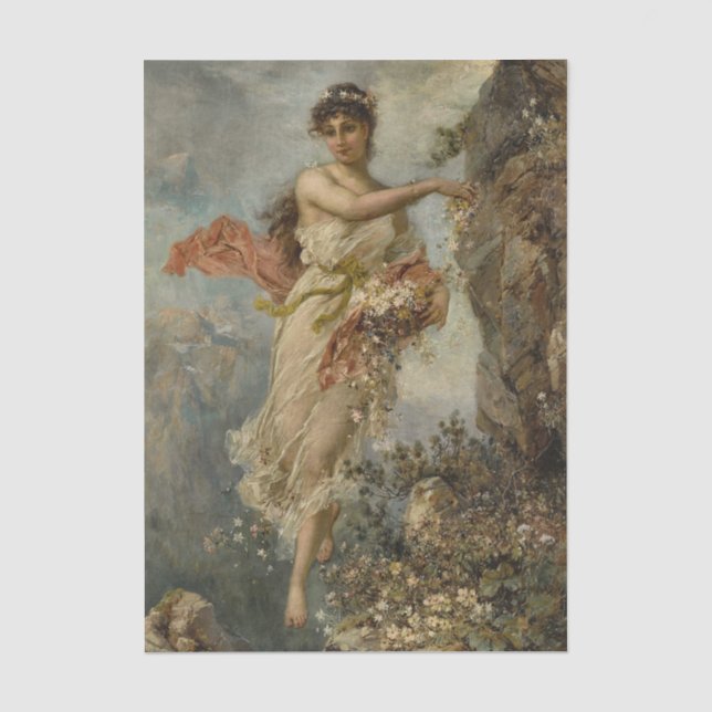 Papier Mousseline Flore alpine par Hans Zatzka (Recto)