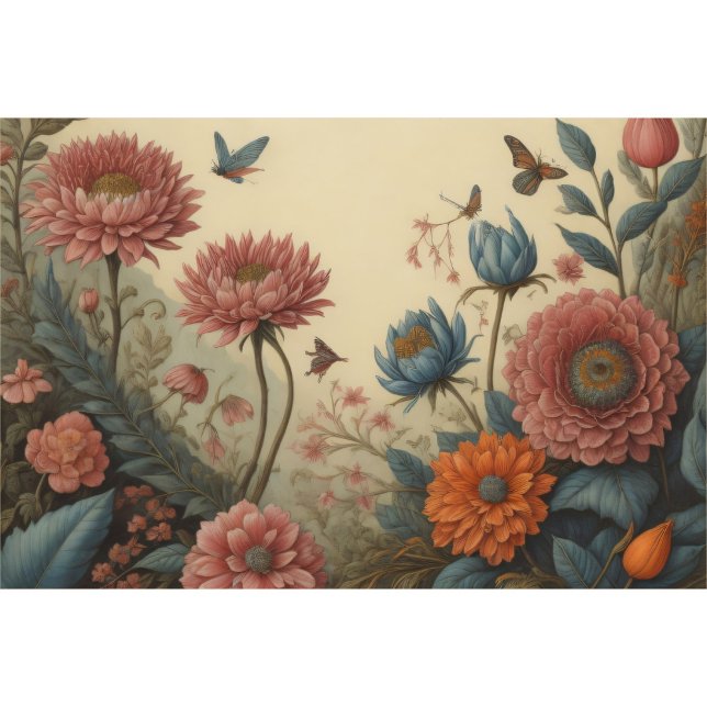 Papier Mousseline Flower poem postcard 8 decoupage tissue paper (Créateur téléchargé)