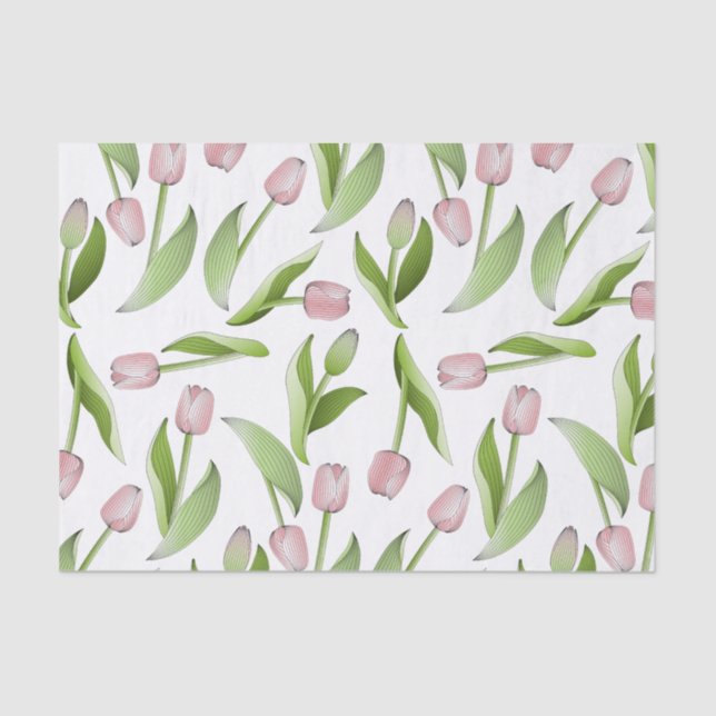 Papier Mousseline Flower rose moderne