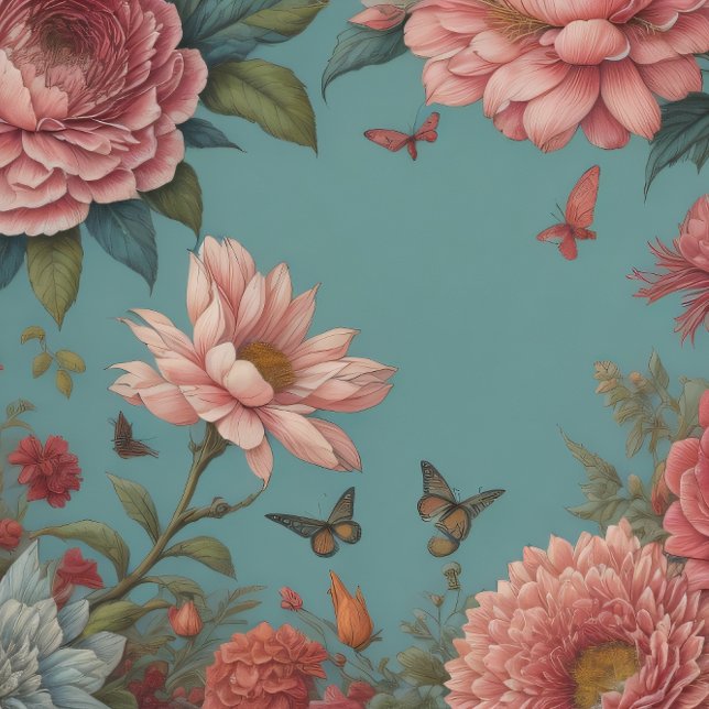 Papier Mousseline Flowers & postcard v6 vintage tissue paper  (Créateur téléchargé)