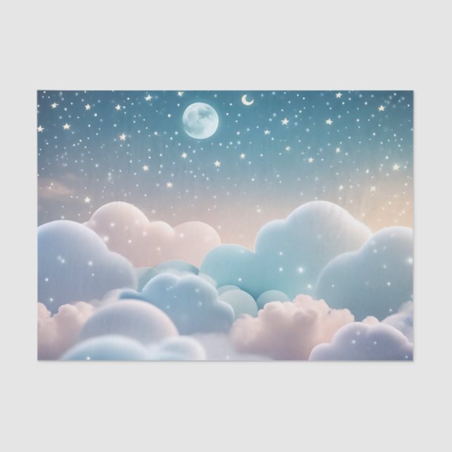 Papier Mousseline Fluffy Cloud Pastel (Recto)