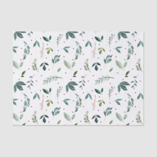 Papier Mousseline Foliage Motif Noël