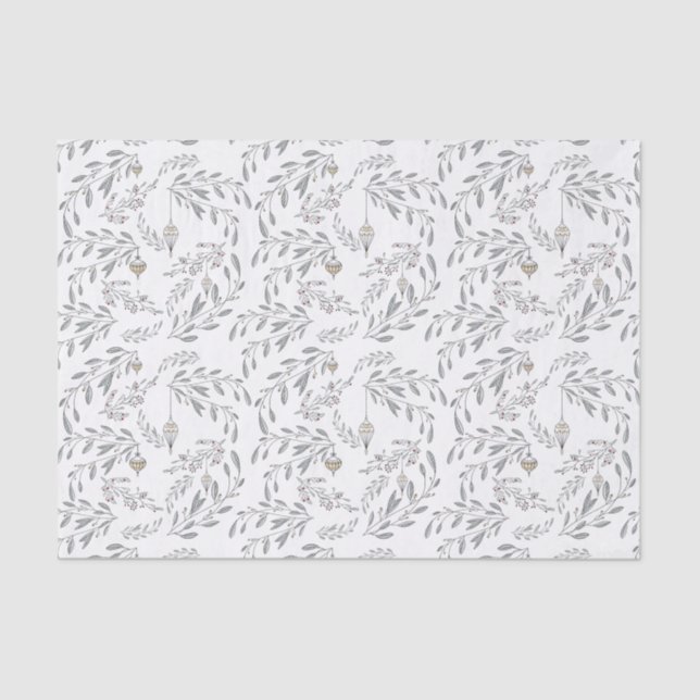 Papier Mousseline Folithe de Noël et baies (Recto)