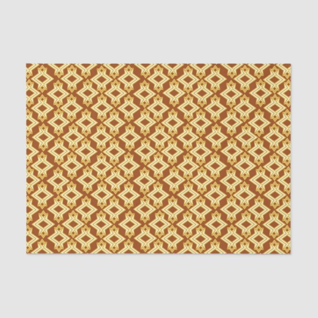 Papier Mousseline Fond d'écran Art Déco Motif, Brown doré (Recto)