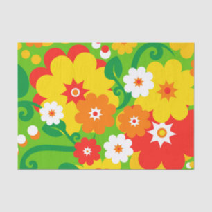 Papier Mousseline Fond d'écran Funky Flower Power + votre texte