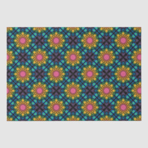 Papier Mousseline Fontaine Florale Arc-en-ciel Mandala Diamond Tile