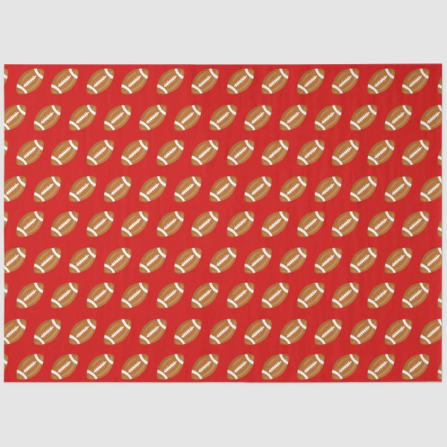 Papier Mousseline Football américain en rouge (Recto)