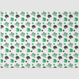 Papier Mousseline Football américain Motifs verts et noirs