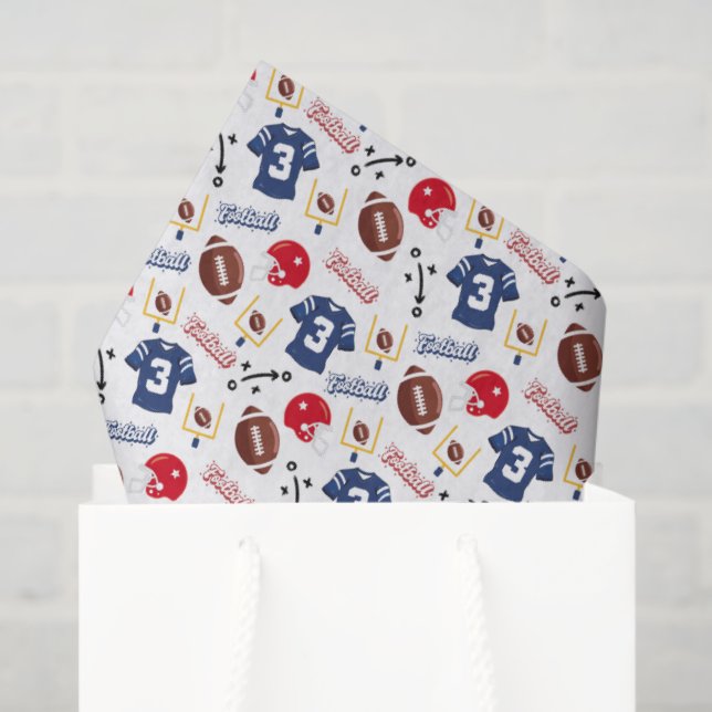 Papier Mousseline Football Tissue Paper (Sac cadeau)