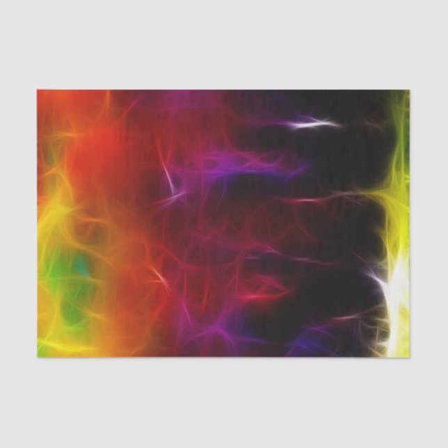 Papier Mousseline Forêt colorée (Recto)