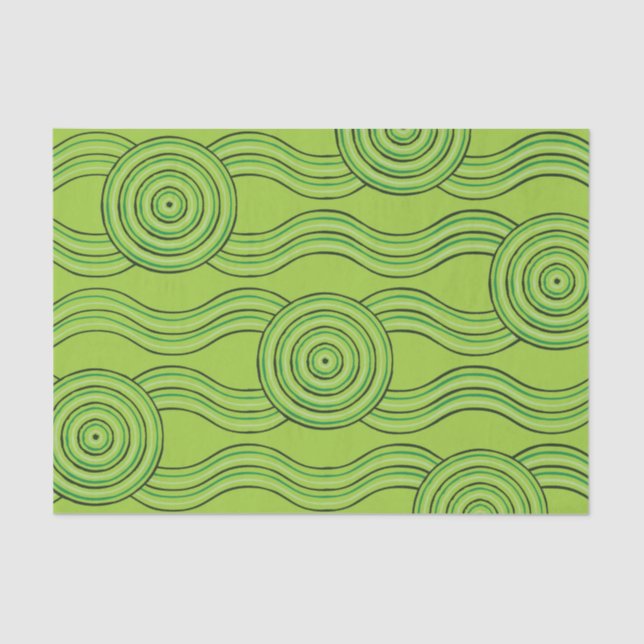 Papier Mousseline Forêt d'art autochtone Rainforest (Recto)