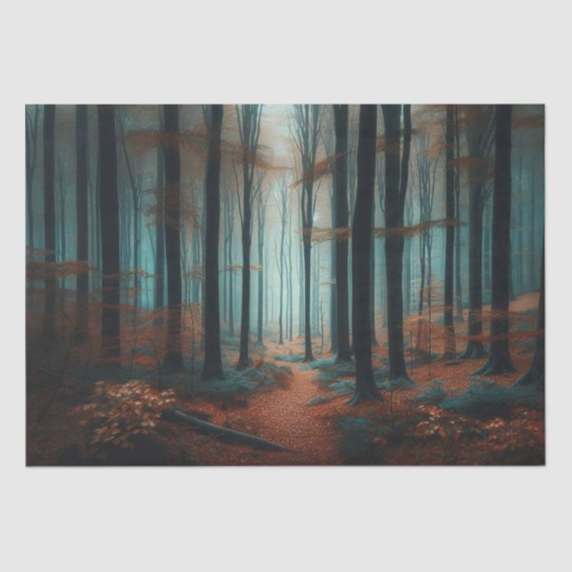 Papier Mousseline Forêt d'automne Moody Woods Découpage (Recto)