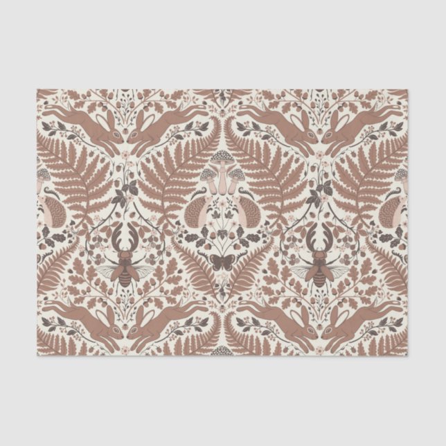 Papier Mousseline Forêt de mousse de Mocha/Bois et plantes (Recto)