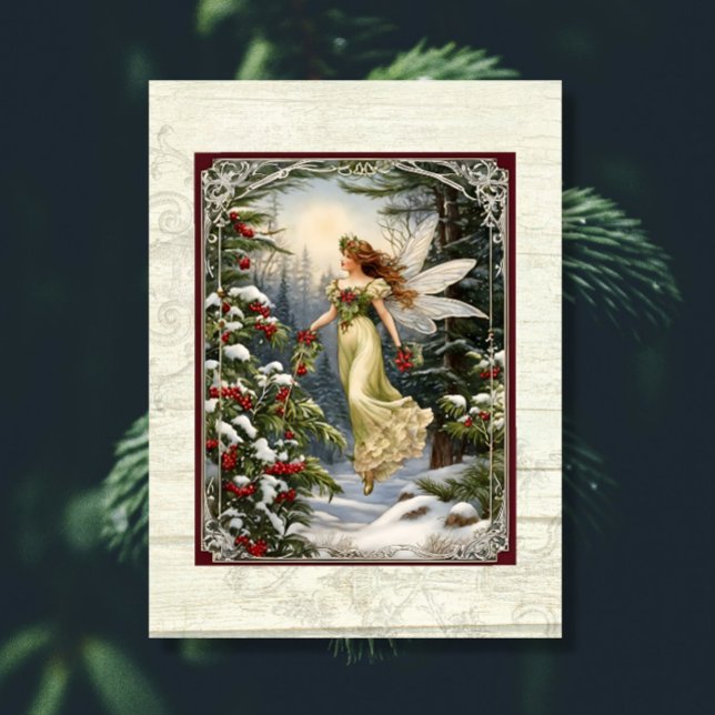 Papier Mousseline Forêt de pins de Noël Fairy Neige blanche Bois rus (Créateur téléchargé)