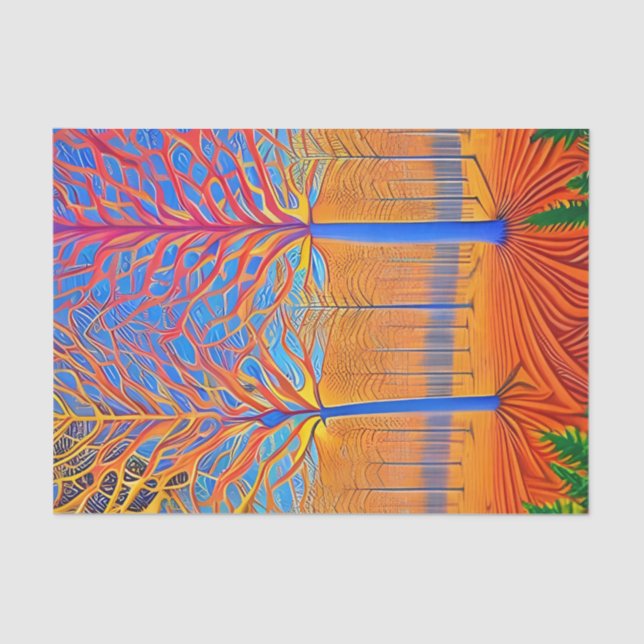 Papier Mousseline Forêt forestière d'Art Moderne (Recto)