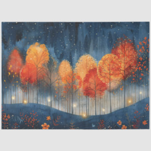 Papier Mousseline Forêt lunaire pendant le découpage d'automne