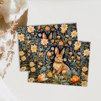 Forêt Rabbit William Morris Cottagecore Découpage