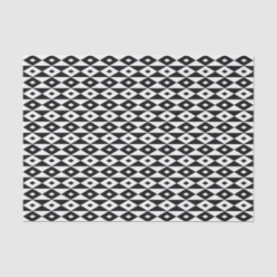 Papier Mousseline Forme de diamant blanc noir rétro Motif moderne