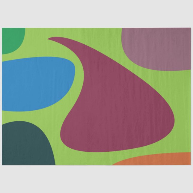 Papier Mousseline Formes géométriques colorées  (Recto)