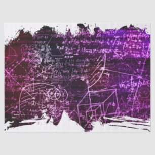 Papier Mousseline Formules dans l'espace mathématique