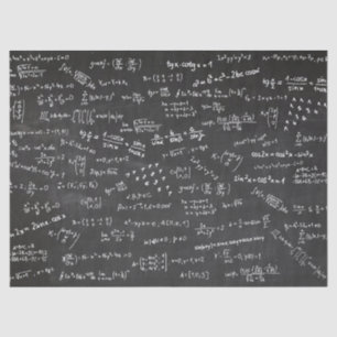 Papier Mousseline Formules mathématiques sur le tableau noir
