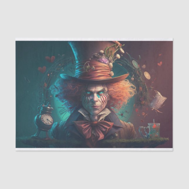 Papier Mousseline Fou Chapeautier l'heure du thé (Recto)