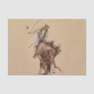 Papier Mousseline Fouetter à la main un Bronc par Edward Borein