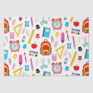 Papier Mousseline Fournitures scolaires rétro colorées