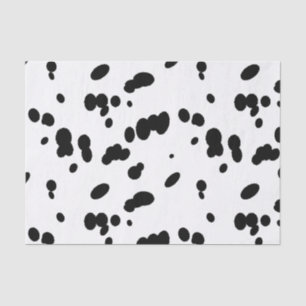 Papier Mousseline Fourrure de Chien noir et blanc dalmate