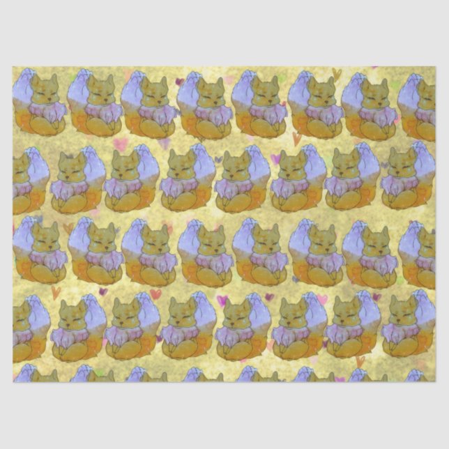 Papier Mousseline Fox named Dice (Recto)