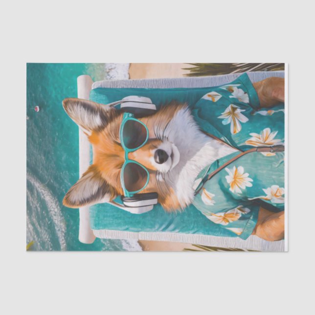 Papier Mousseline Foxy Rascal, trop Cool pour l'école (Recto)