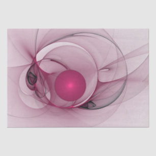 Papier Mousseline Fractal, moderne Berry Abstrait Art rose