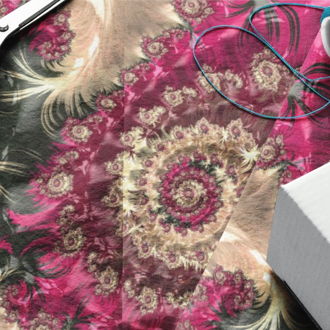 Papier Mousseline Fractale tourbillonnante magenta (Créateur téléchargé)