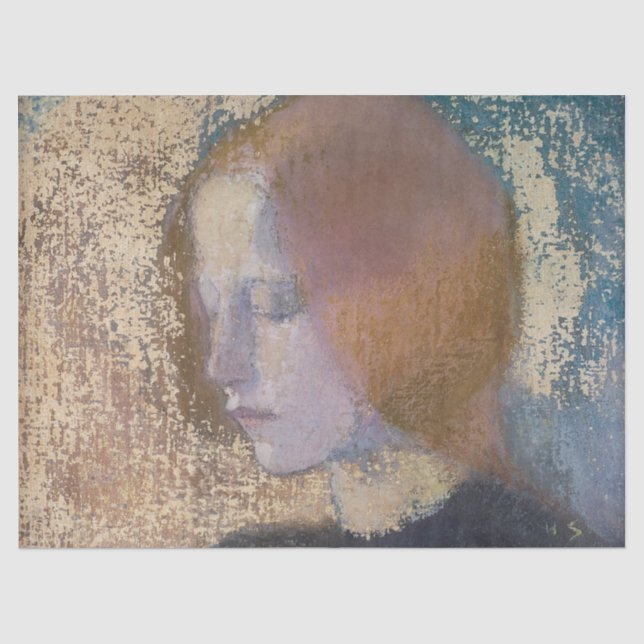 Papier Mousseline Fragment par Helene Schjerfbeck (Recto)