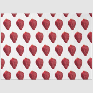Papier Mousseline Fraise brillante