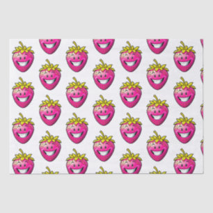 Papier Mousseline Fraise rose