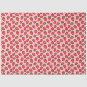 Papier Mousseline Fraise rose et rouge