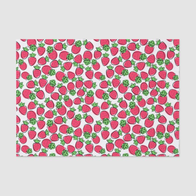 Papier Mousseline Fraises (Recto)