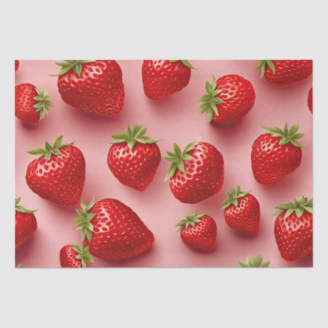 Papier Mousseline Fraises (Recto)