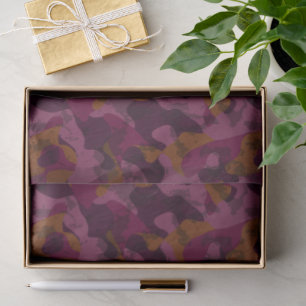 Papier Mousseline Framboise, mûre, marron et camouflage noix de musc