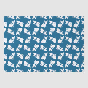 Papier Mousseline Français Baby shower Bulldog Français Frenchie Blu