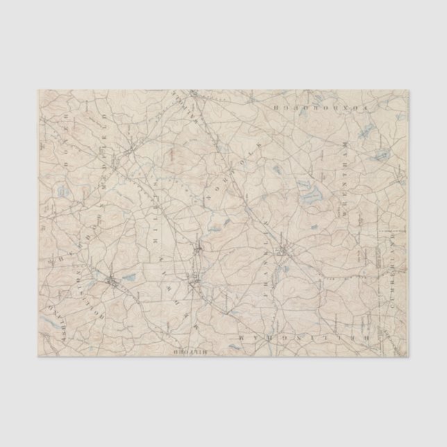 Papier Mousseline Franklin, le Massachusetts (Recto)