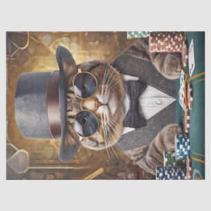 Papier Mousseline Fred n'est pas amusé, Cat Plays Cartes