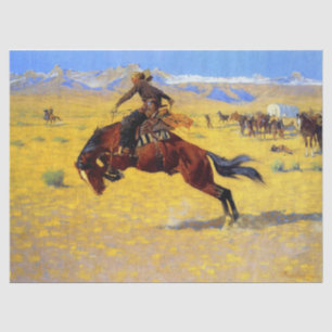 Papier Mousseline Frederic Remington Art Occidental "A Cold Morning"