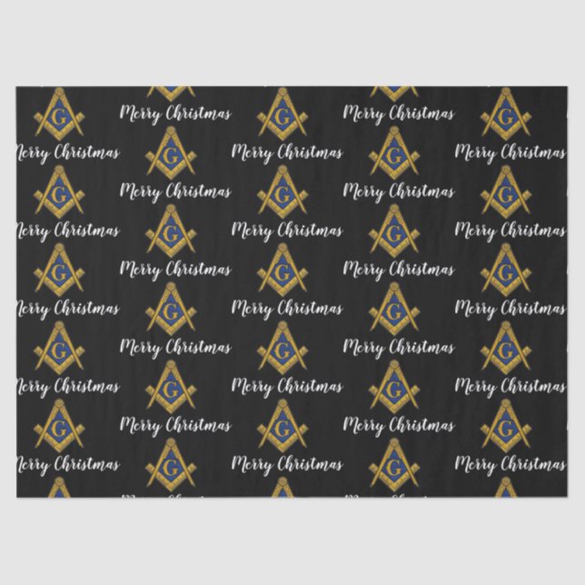 Papier Mousseline Freemason Masonic Square Freemasonry Christmas  (Recto)