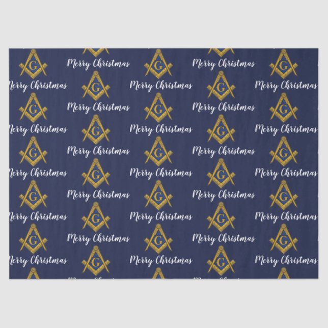 Papier Mousseline Freemason Masonic Square Freemasonry Christmas  (Recto)