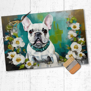 Papier Mousseline French Buldog Frenchie Decoupage Tissu Paper