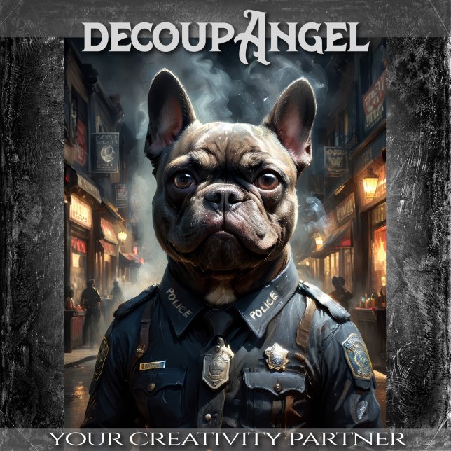 Papier Mousseline French Bulldog - Découpage - (Créateur téléchargé)