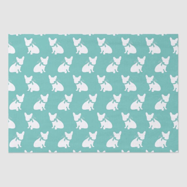 Papier Mousseline French Bulldog Frenchie Chien Chien Chien Chien Ch (Recto)